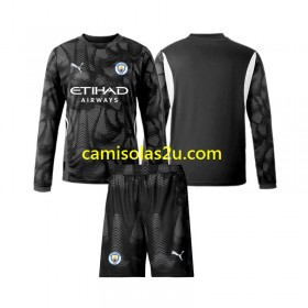 Camisolas de futebol Manchester City Guarda Redes Criança Equipamento Quarto 2024/25 Manga Comprida
